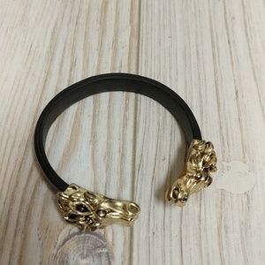 Jewelmint faux leather and horse bracelet